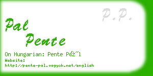 pal pente business card